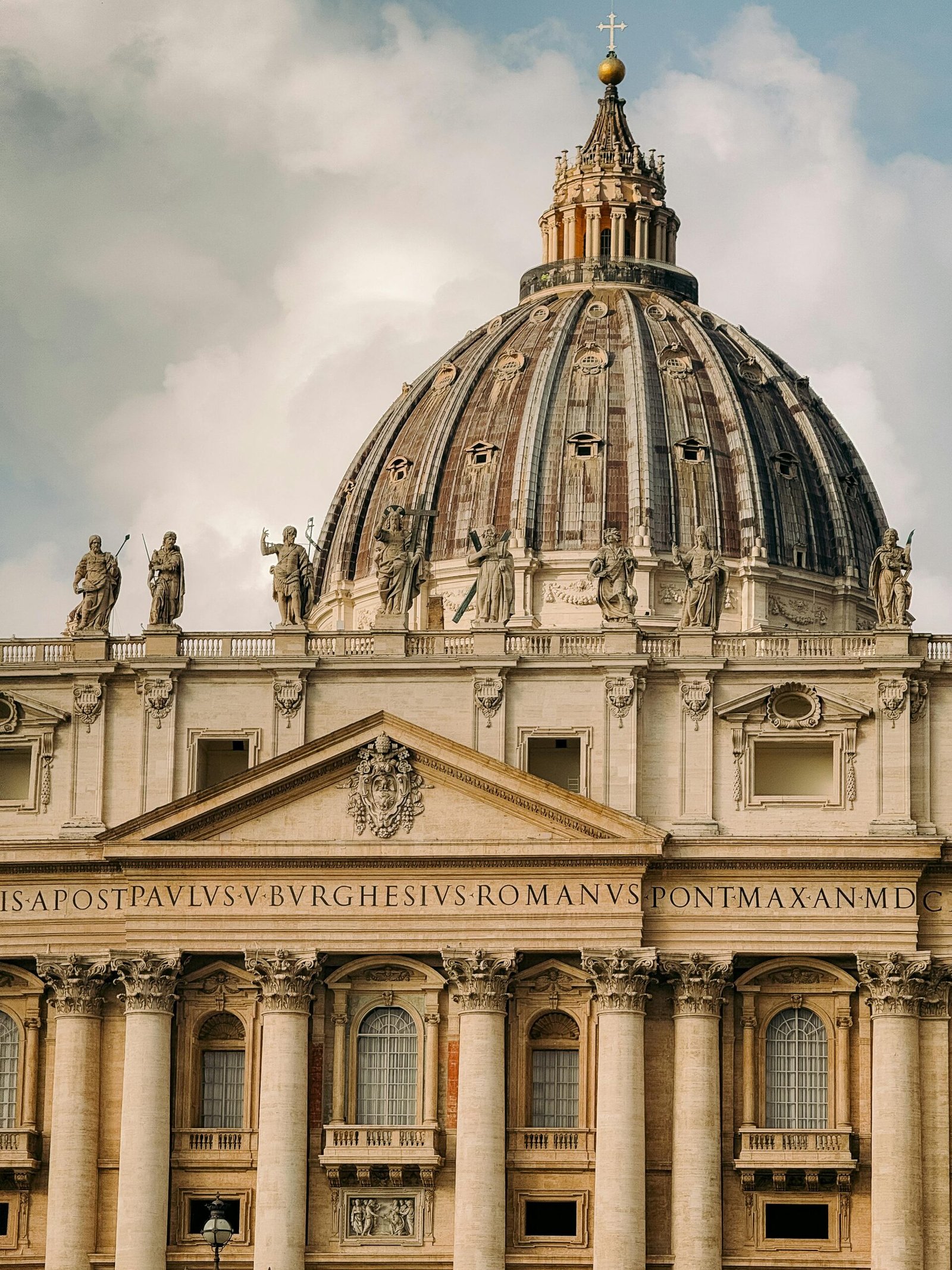 Close-up of the iconic dome of St. Peter