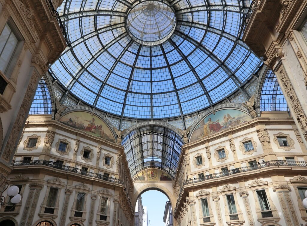 The glass dome of Galleria Vittorio Emanuele II, Milan