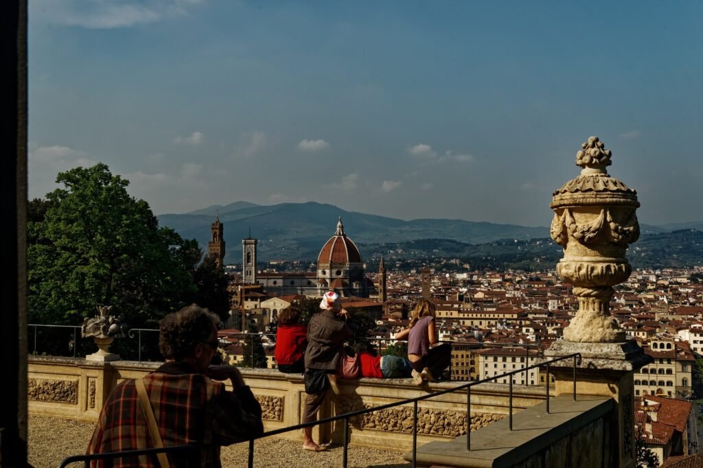 View of Florence and the Duomo from the terraces of the Bardini garden