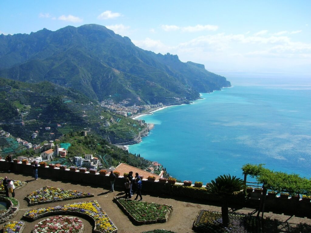The Most Beautiful Villas in Italy for Photoshoots, Weddings & Events (2026 Guide) The terrace garden of Villa Rufolo in Ravello above the Amalfi Coast
